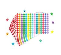 LWLWA Stelline Adesive, 50 Pagine, 7500 Pezzi Adesivi Motivazionali Scuola Primaria, Stella Espressione Stickers Aesthetic, Adesivi Colorati Stella Ricompensa per Premi, Scrapbooking, Artigianato DIY