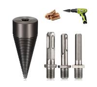 LWLWA Vite Conica Spaccalegna con 3 Gambi Punta, Diametro 32 mm Punta Spaccalegna per Trapano, Filettatura Profonda Coniche Trapano a Mano Spaccalegna, Punta per Legna Ardere, per Legna Spaccata