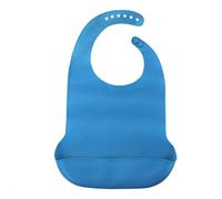 LWMLWM Bavaglini per Adulti in Silicone Lavabili, Bavaglini da Pranzo per Adulti Riutilizzabili per Uomini Pettorali Impermeabili da Donna per Adulti Anziani E Disabili (1, Blu)