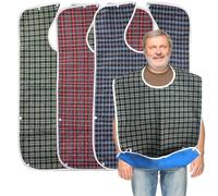 LWMLWM Bavaglio Lavabile e Impermeabile per Adulti, Riutilizzabile per Anziani e Disabili