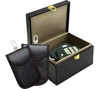LWMLWM Faraday Custodia per Chiavi Dell'auto,Antifurto Auto Custodia Anti RFID Gabbia Faraday Blocco Segnale RFID Protezione di Sicurezza Chiave Telecomando Auto Keyless Go Contro