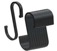 LWMLWM Gancio S [10 pezzi], gancio a S in alluminio, diametro a forma di S, per cucina, guardaroba, piccolo ufficio, cucina, bagno, camera da letto, risparmiare molto spazio (nero)