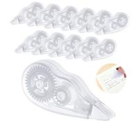 LWMTT 12 Pezzi Bianchetto a Nastro,Mini Pocket Correttore a Nastro Scolorina,Nastro correttivo per cancellare,per Bambini Studenti Ufficio Scuola Casa-white