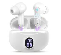 LWMTT Cuffie Senza Fili Bluetooth, Cuffie Bluetooth 5.3, con Indicatore LED Bianco, IPX7, Impermeabili, Senza Fili, Tempo di Riproduzione 30 H, Cancellazione del Rumore, Ricarica Rapida USB-C