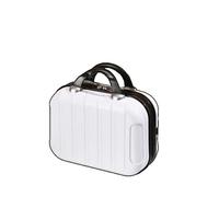 LWODANU Valigia da 35,6 cm Mini Bagaglio Piccola Borsa Cosmetica Può Appendere Bagagli Trolley Scatola di Immagazzinaggio Portatile Carry on Bagagli, Bianco nero