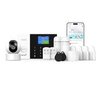 LWOHSI System di allarme per la sicurezza domestica con fotocamera, kit allarme WiFi+GSM con avviso APP telefono, sensore porta/finestra, telecomando per casa, appartamento