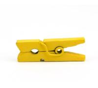 LWR CRAFTS Mini mollette in legno 15 colori 100 per confezione 1 "2,5 cm (giallo)