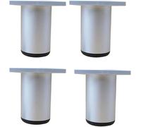 LwsCUiH Divano piedi 4 gambe for mobiletto da bagno in alluminio color naturale, gambe for mobiletto, gambe for mobiletto TV, 6 cm-35 cm(20cm)