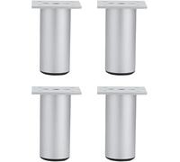 LwsCUiH Divano piedi 4 gambe for mobiletto da bagno in alluminio color naturale, gambe for mobiletto, gambe for mobiletto TV, 6 cm-30 cm(20cm)