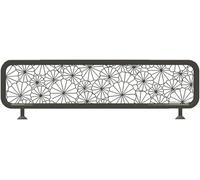 LwsCUiH Divisorio Decorativo in Ferro for Aree Pranzo e Ripiani Pannello di Protezione della Privacy for Ufficio, Ristorante, Hotel e Bar(Black,60x70cm/23.62x27.55in)