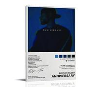 LWSCYMX Bryson Tiller - Poster su tela con copertine di album musicali popolari, stampa artistica da parete, per camera da letto, 60 x 90 cm, con cornice