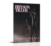 LWSCYMX Bryson Tiller - Poster su tela con copertine di album musicali popolari, stampa artistica da parete, per camera da letto, 60 x 90 cm, con cornice