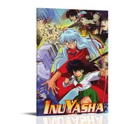LWSCYMX InuYasha - Poster su tela a tema anime classico, decorazione artistica da parete, per camera da letto, 30 x 45 cm, con cornice