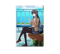LWSCYMX Poster decorativo su tela con motivo Mai Sakurajima, a tema anime classico, meraviglioso, decorazione artistica da parete, per camera da letto, 20 x 30 cm, senza cornice