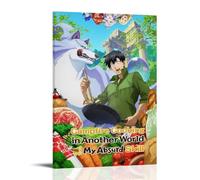 LWSCYMX Poster su tela a tema anime, motivo "Campfire Cooking in Another World with My Absurd Skill", decorazione artistica da parete per camera da letto, 20 x 30 cm, con cornice