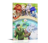 LWSCYMX Poster su tela a tema anime, motivo "Campfire Cooking in Another World with My Absurd Skill", decorazione artistica da parete per camera da letto, 20 x 30 cm, con cornice