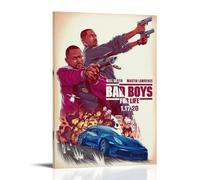 LWSCYMX Poster su tela con film e serie TV di Bad Boys, decorazione artistica da parete per camera da letto, 60 x 90 cm, con cornice