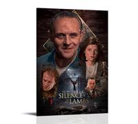 LWSCYMX Poster su tela con film e serie TV Il silenzio degli innocenti, decorazione artistica da parete per camera da letto, poster 30 x 45 cm, con cornice
