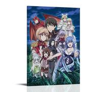 LWSCYMX Poster su tela con immagine di anime "How A Realist Hero Rebuilt The Kingdom", decorazione artistica da parete per camera da letto, poster 60 x 90 cm, con cornice