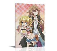 LWSCYMX Poster su tela con immagine di anime Reborn As A Vending Machine, I Now Wander The Dungeon, decorazione artistica da parete per camera da letto, poster 50 x 75 cm, con cornice