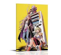 LWSCYMX Poster su tela con immagine di anime Reborn As a Vending Machine, I Now Wander The Dungeon, decorazione artistica da parete per camera da letto, poster da 60 x 90 cm, con cornice
