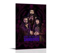 LWSCYMX Poster su tela con scritta "What We Do in The Shadows", poster decorativo da parete con film e serie TV, per camera da letto, 20 x 30 cm, con cornice