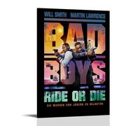 LWSCYMX Poster su tela, motivo: film e serie TV di Bad Boys, decorazione artistica da parete per camera da letto, 30 x 45 cm, con cornice