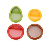 Lwuey 4 Pezzi Silicone Fruit Storage Box,Contenitori Riutilizzabili per Frutta e Verdura,Contenitori per Frigorifero,per Mantenere Freschi Bacini per Conservazione degli Alimenti