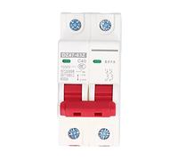 Lwuey Interruttore Magnetotermico Miniaturizzato, DZ47-63 C402 Poli DC 1000V 40A Protezione Sovraccarico Bassa Tensione Sicurezza Solare Fotovoltaico Montaggio su Barra DIN Isolatore Termico Magnetico