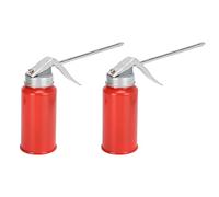 Lwuey Oliatore Pompa Olio Manuale, 200ml Oliatori Manuale Contenitore Dispenser Motore può Tanica Serbatoio Ghisa Rosso Pompetta Siringa Estrattore Estrazione Aspirazione Liquidi per Auto Moto Camion