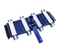 Lwuey Testa Aspirapolvere Manuale Piscina, Aspiratore Laghetto Nuoto Ruote Spazzola Laterale Manico Girevole Ponderato Pulitrici Accessori Attrezzature Pulizia Piscine Interrate