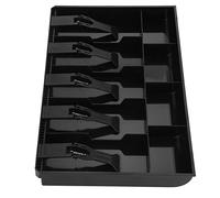 Lwuey Vassoio per Contanti, Porta Soldi Cassa Scatola Conservazione delle Monete Organizer Ordinato per Cassieri Inserto Portatile Compartimenti Banconote Completamente Removibile Clip in Plastica