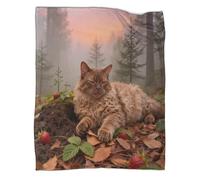 LWXWHR Coperta in Pile Con Cute Cat, Plaid Coperta Per Letto, Divano, Viaggi,con Forest, Morbido E Caldo Idee Regalo Per Lui/Lei 80x90inch(200x230cm)