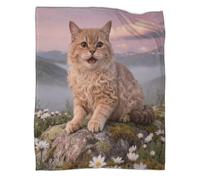 LWXWHR Coperta in Pile Con Cute Cat, Plaid Coperta Per Letto, Divano, Viaggi,con Valley, Morbido E Caldo Idee Regalo Per Ragazzi E Bambini 70x80inch(180x200cm)