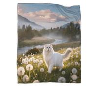 LWXWHR Coperta in Pile Con Turkish Angora, Plaid Coperta Per Letto, Divano, Ufficio Con River Valley, Super Morbida E Calda Idee Regalo Per Ragazze, Ragazzi, Adulti 60x80inch(150x200cm)