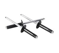 LWYLY Rivetti ciechi tripli in alluminio da 50 pezzi, rivetti pop tipo lampadina verniciati in nero per aria condizionata automobilistica(4,8 X25mm)