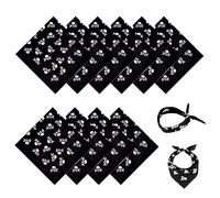 LWZko 12 Pezzi Bandana, Bandana Pirata, Bandana Teschio, Fazzoletto Bandana, Halloween Fascia, Bandana Teschio Harley, Fazzoletti da Pirata, Bandana Pirata Adatto per Carnevale, Halloween e Feste