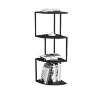 LWZQRVCT Libreria Angolare, Espositore Indipendente For Scaffali, Scaffale Angolare In Ferro Metallico, Libreria For Soggiorno, Camera Da Letto, Ufficio In Casa(Black,35x35x120cm)