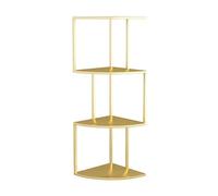 LWZQRVCT Libreria Angolare, Espositore Indipendente For Scaffali, Scaffale Angolare In Ferro Metallico, Libreria For Soggiorno, Camera Da Letto, Ufficio In Casa(Gold,35x35x120cm)
