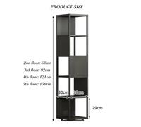 LWZQRVCT Torre for Scaffali Girevole, Libreria Girevole da Terra, Scaffale Decorativo Autoportante for Piccoli Spazi, Libreria Ad Angolo for Camera da Letto, Soggiorno, Sala Studio(White,30x30x63cm)