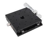 LX100 - Piattaforma di rifinitura per assi L X, stage lineari manuali con scala da 0,01 mm, tavola scorrevole in lega di alluminio anodizzata nera per ottica e apparecchiature