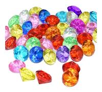 LXBCTOP 36 Stück Diamanten Bunt Kinder, Acryl Kinder Diamant Edelsteine Bunt, Acryl Diamanten Deko Bunt, Piraten-Schatzsuche, DIY Glitzer Steinchen Kristalle Strass für Schatzsuche, Party Mitgebsel