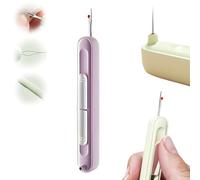 LXCJZY Chiclify Needle Threader, 2-in-1 Needle Threader & Seam Ripper Tool, Quilting Supplies Sewing Kit, Automatic Needle Threaders for Hand Sewing (purple, One size)
