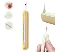 LXCJZY Chiclify Needle Threader, 2-in-1 Needle Threader & Seam Ripper Tool, Quilting Supplies Sewing Kit, Automatic Needle Threaders for Hand Sewing (yellow, One size)