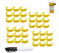 LXCJZY Clips for Pill Bottles,Bottle with Labels Clips for Easy Medication Identification,Pack with Marker Labels Pen for Daily Organization Use Or Travel (36pcs)