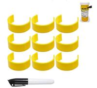LXCJZY Clips for Pill Bottles,Bottle with Labels Clips for Easy Medication Identification,Pack with Marker Labels Pen for Daily Organization Use Or Travel (9pcs)