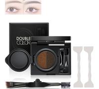 LXCJZY Eyebrow & Eyeliner Cream with Stamp,Multi-functional Double-Headed Eyeliner Stamp,Natural Waterproof Eyeliners Cream,Eyebrow Stencil Kit for Women (02# Brown)