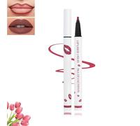 LXCJZY Longwear Liquid Lip Liner, Matte Lip Stain Marker, 2-in-1 Waterproof Lipstick Lip Liner, Waterproof Quick-Drying Long-Lasting Matte Liquid Lipstick. (01, 1 Count (Pack of 1))