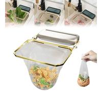 LXCJZY Meshmate Waste Rack Sink, Mesh Mate Rotatable Kitchen Sink Strainer, Suction Cup Sink Strainer Rack Sink Filter Holder (White, With 50pcs bag)