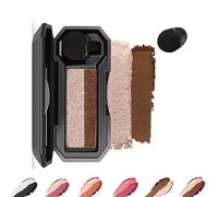 LXCJZY Perfect Dual Color Eyeshadow,Dual Color Eyeshadow Plate, Eyeshadow Makeup, Portable Two Tone Eyeshadow, Eye Glitter Makeup, Highly Pigmented Eyeshadow, Waterproof (Earth, One Size)